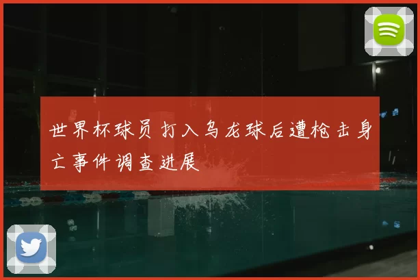 世界杯球员打入乌龙球后遭枪击身亡事件调查进展